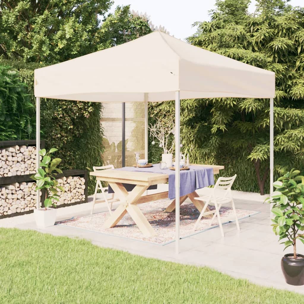 Partytent inklapbaar 3x3 m crèmekleurig