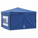 Partytent inklapbaar met zijwanden 3x3 m blauw