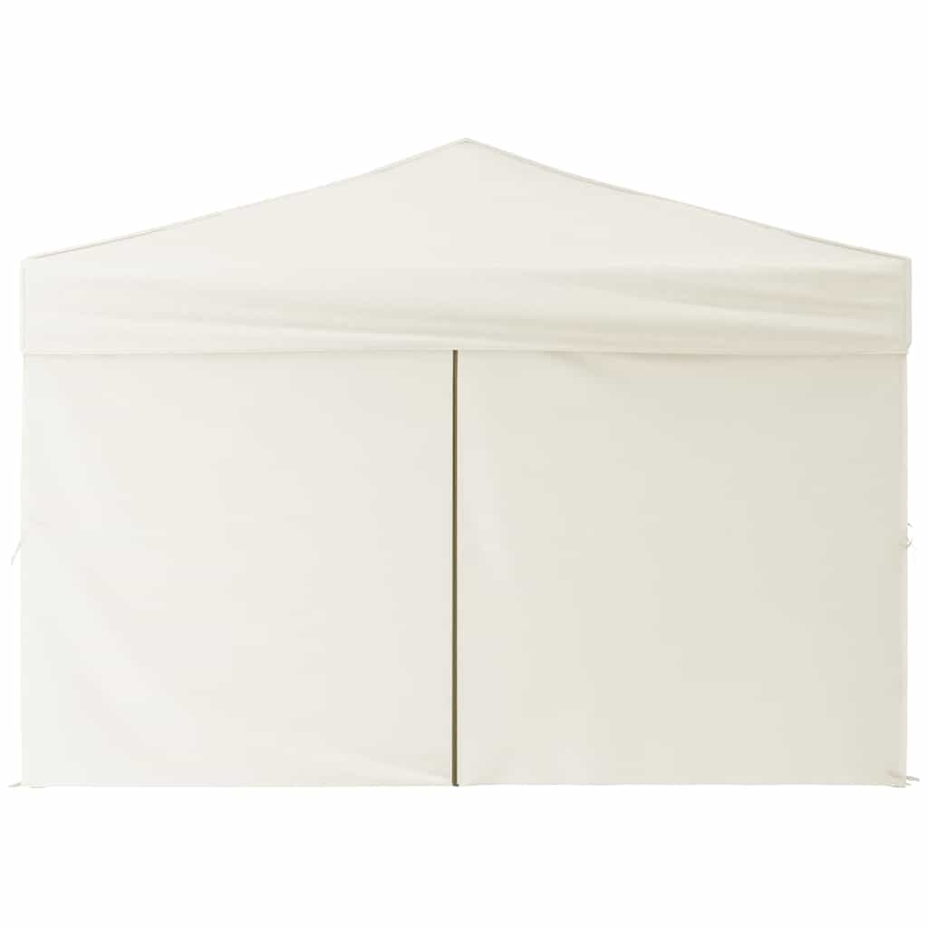 Partytent inklapbaar met zijwanden 3x3 m crèmekleurig