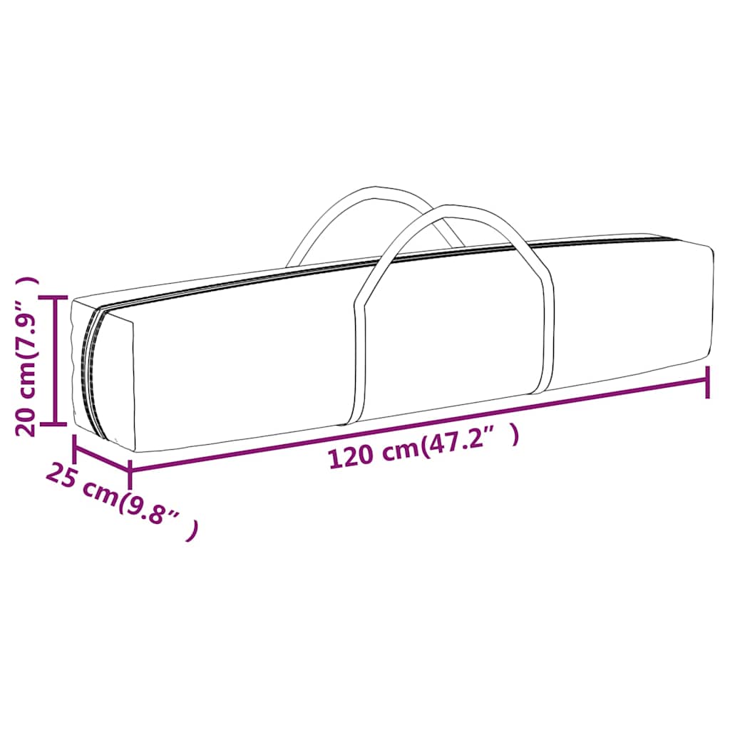 Partytent inklapbaar met zijwanden 3x3 m crèmekleurig
