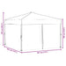Partytent inklapbaar met zijwanden 3x3 m zwart