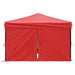 Partytent inklapbaar met zijwanden 3x3 m rood
