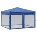 Partytent inklapbaar met zijwanden 3x3 m blauw
