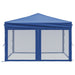Partytent inklapbaar met zijwanden 3x3 m blauw