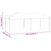 Partytent inklapbaar 3x6 m blauw