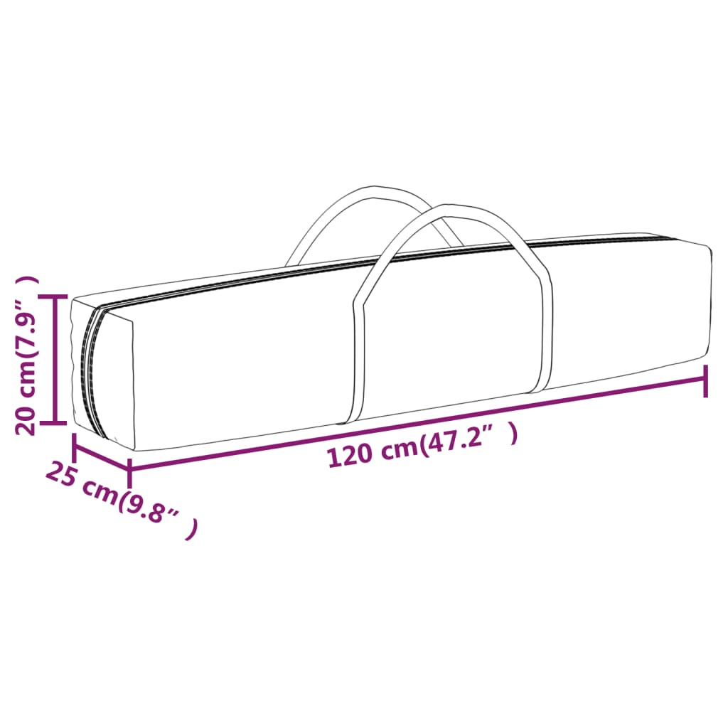 Partytent inklapbaar 3x6 m blauw