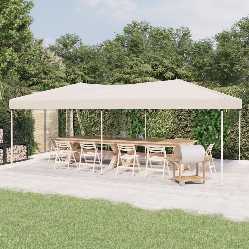 Partytent inklapbaar 3x6 m crèmekleurig