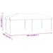 Partytent inklapbaar 3x6 m antracietkleurig
