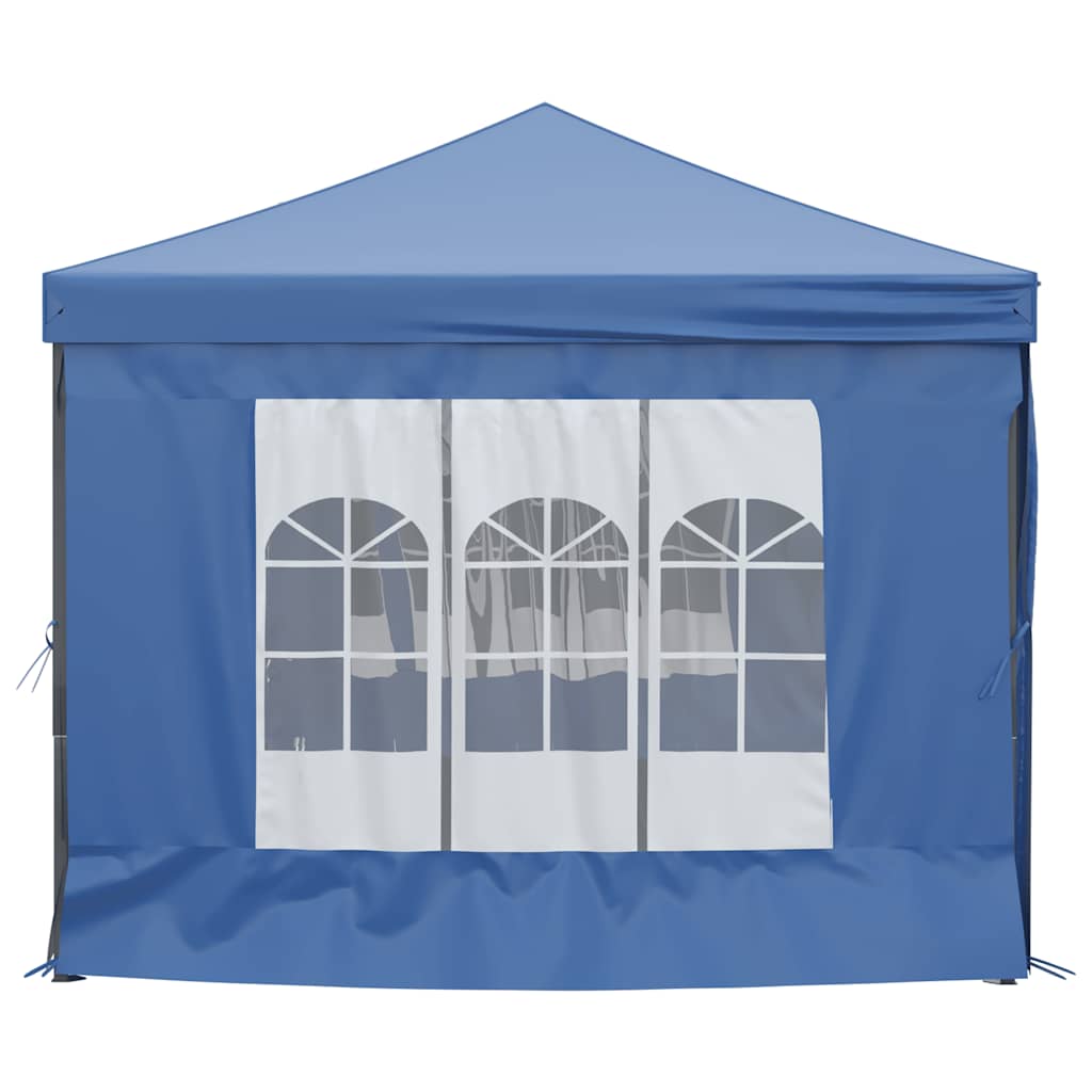 Partytent inklapbaar met zijwanden 3x6 m blauw