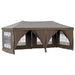 Partytent inklapbaar met zijwanden 3x6 m taupe