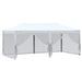 Partytent inklapbaar met zijwanden 3x6 m wit