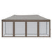 Partytent inklapbaar met zijwanden 3x6 m taupe