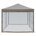 Partytent inklapbaar met zijwanden 3x6 m taupe