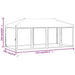Partytent inklapbaar met zijwanden 3x6 m taupe