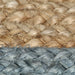 Vloerkleed handgemaakt met olijfgroene rand 210 cm jute