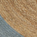 Vloerkleed handgemaakt met olijfgroene rand 210 cm jute
