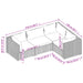 4-Delige Loungeset Met Kussens Poly Rattan Bruin 1 Bruin en kaneelrood 3x hoek + midden