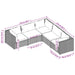 5-Delige Loungeset Met Kussens Poly Rattan Zwart 1 2x midden + 3x hoek