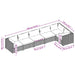 6-Delige Loungeset Met Kussens Poly Rattan Bruin 1 Bruin en crème 3x midden + 3x hoek