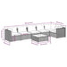 7-delige Loungeset met kussens poly rattan bruin