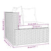 7-delige Loungeset met kussens poly rattan bruin