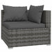 7-Delige Loungeset Met Kussens Poly Rattan Grijs 1 Grijs en antraciet 3x hoek + 4x midden