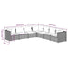 7-delige Loungeset met kussens poly rattan bruin