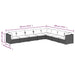 8-delige Loungeset met kussens poly rattan bruin
