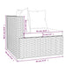 9-delige Loungeset met kussens poly rattan zwart