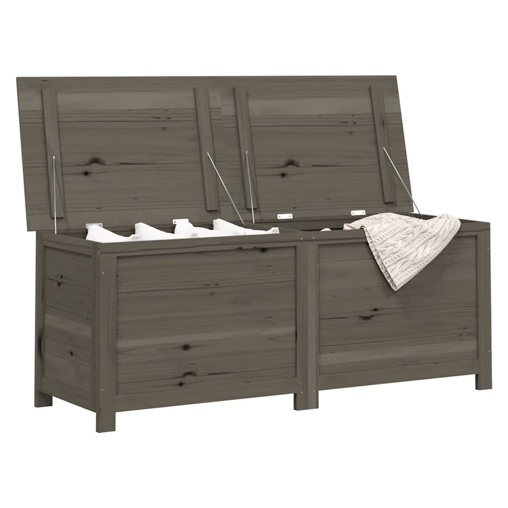 Kussenbox 150x50x56 cm massief vurenhout antracietkleurig