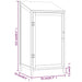 Tuinschuur 55x52x112 cm massief vurenhout antracietkleurig