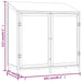 Tuinschuur 102x52x112 cm massief vurenhout bruin