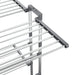 Droogrek 2-laags met wieltjes 60x70x106 cm zilverkleurig