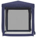Partytent met 4 mesh zijwanden 2x2 m HDPE blauw