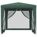 Partytent met 4 mesh zijwanden 2,5x2,5 m HDPE groen
