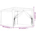 Partytent met 4 mesh zijwanden 3x4 m HDPE rood