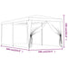Partytent met 6 mesh zijwanden 3x6 m HDPE antracietkleurig