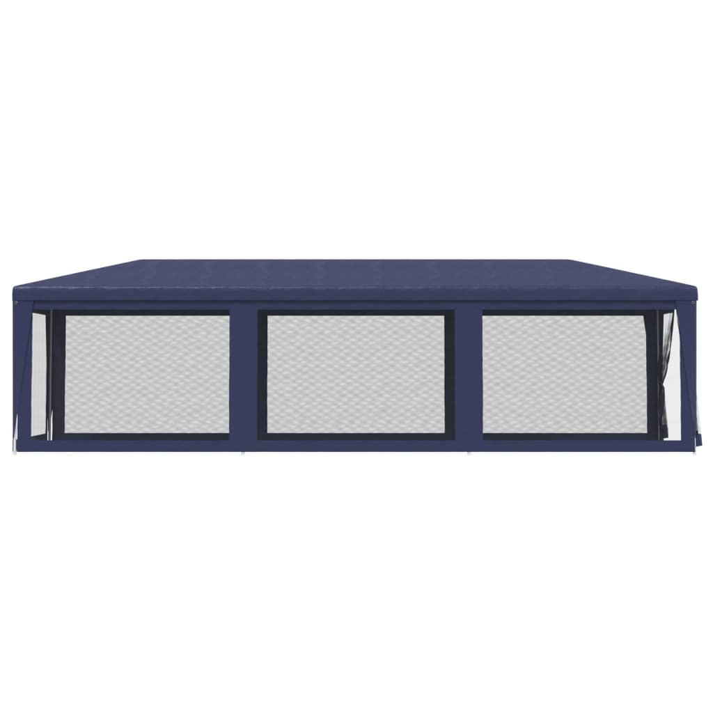Partytent met 8 mesh zijwanden 3x9 m HDPE blauw