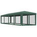 Partytent met 10 mesh zijwanden 3x12 m HDPE groen