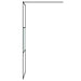 Inloopdouchewand 80x195 cm halfmat ESG-glas zwart