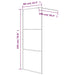 Inloopdouchewand 80x195 cm halfmat ESG-glas zwart