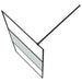 Inloopdouchewand 100x195 cm halfmat ESG-glas zwart