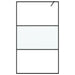 Inloopdouchewand 115x195 cm halfmat ESG-glas zwart