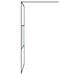 Inloopdouchewand 115x195 cm halfmat ESG-glas zwart