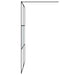 Inloopdouchewand 140x195 cm halfmat ESG-glas zwart