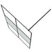 Inloopdouchewand 140x195 cm halfmat ESG-glas zwart
