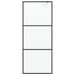 Inloopdouchewand 80x195 cm mat ESG-glas zwart