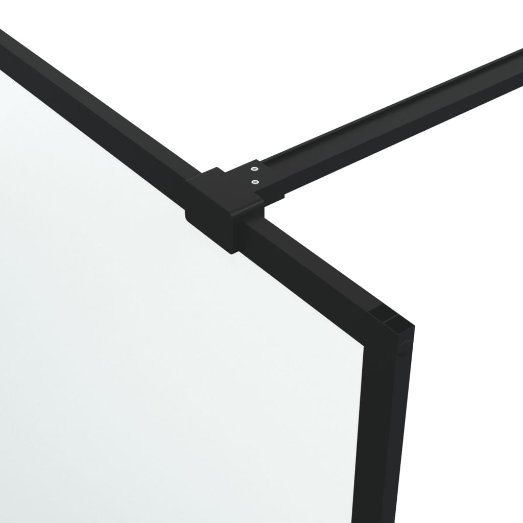 Inloopdouchewand 80x195 cm mat ESG-glas zwart
