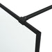 Inloopdouchewand 80x195 cm mat ESG-glas zwart