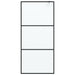 Inloopdouchewand 90x195 cm mat ESG-glas zwart